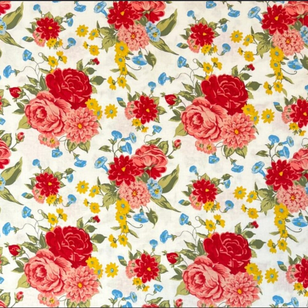 Fabric- The Pioneer Woman Sweet Rose Cotton Fabric - 1 Yard